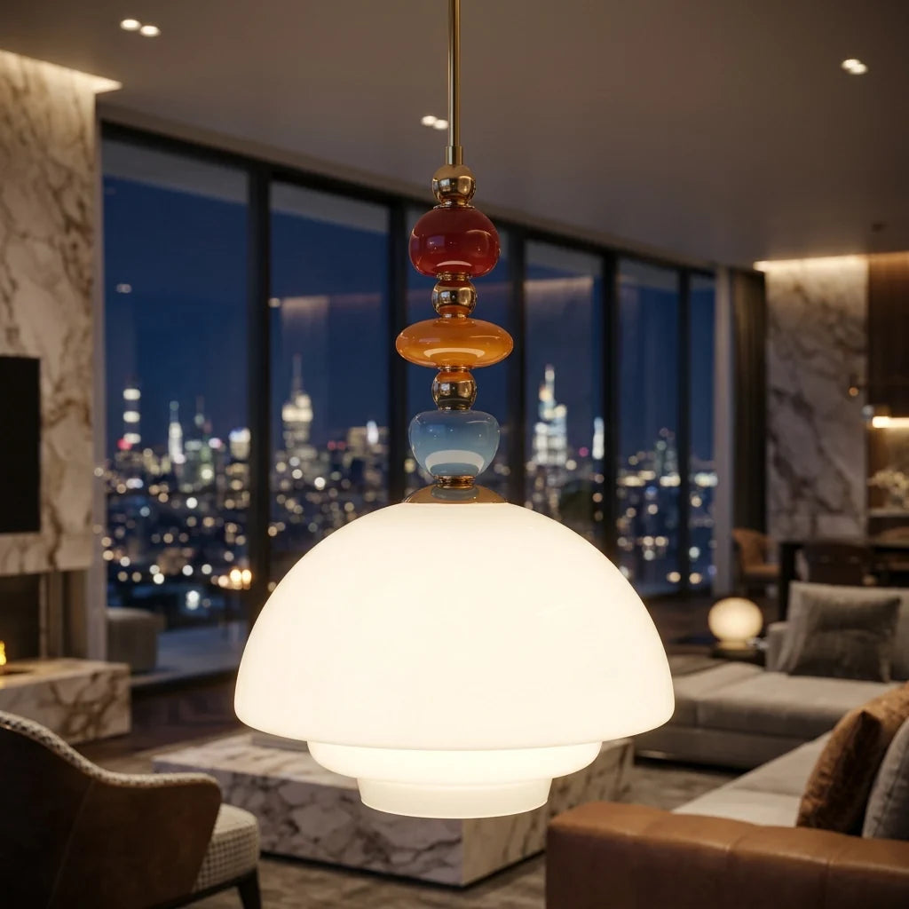 Suspension Murano, verre opalin