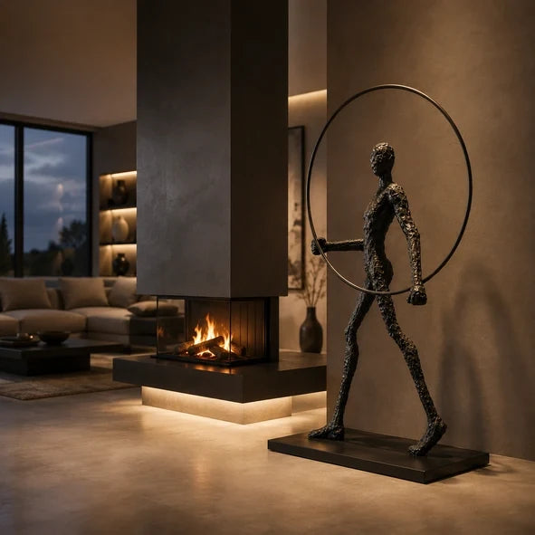 Sculpture ÉLAN en bronze noir patiné