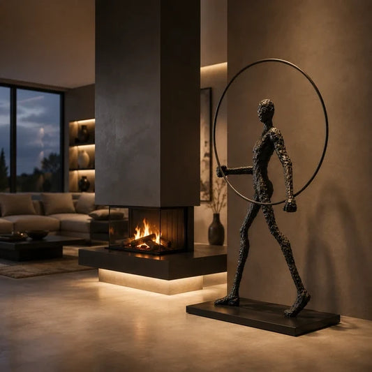 Sculpture ÉLAN en bronze noir patiné