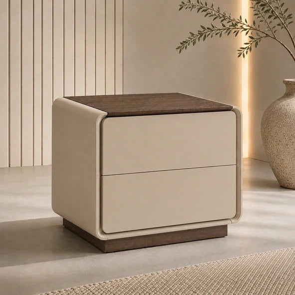 Table de nuit NOVA beige taupe clair
