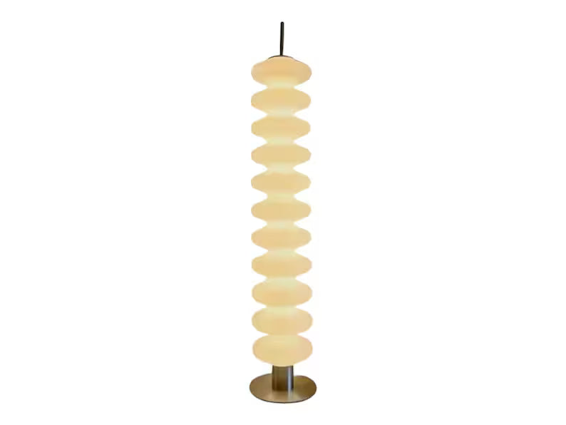 Lampadaire Bubble blanc, diffuseur verre opalin